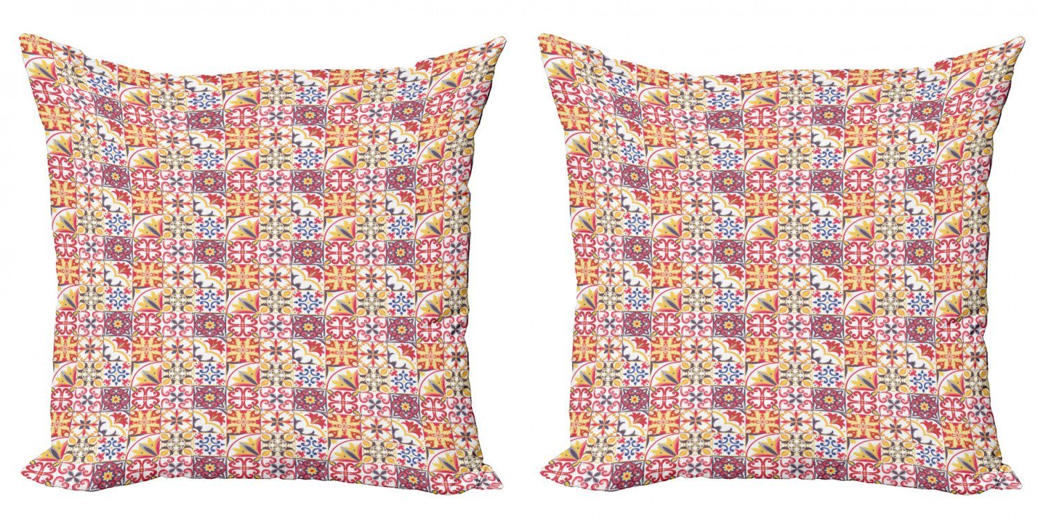 Kissenbezüge Modern Accent Doppelseitiger Digitaldruck, Abakuhaus (2 Stück), marokkanisch Italienisch Inspired Motiv | Kissenbezüge