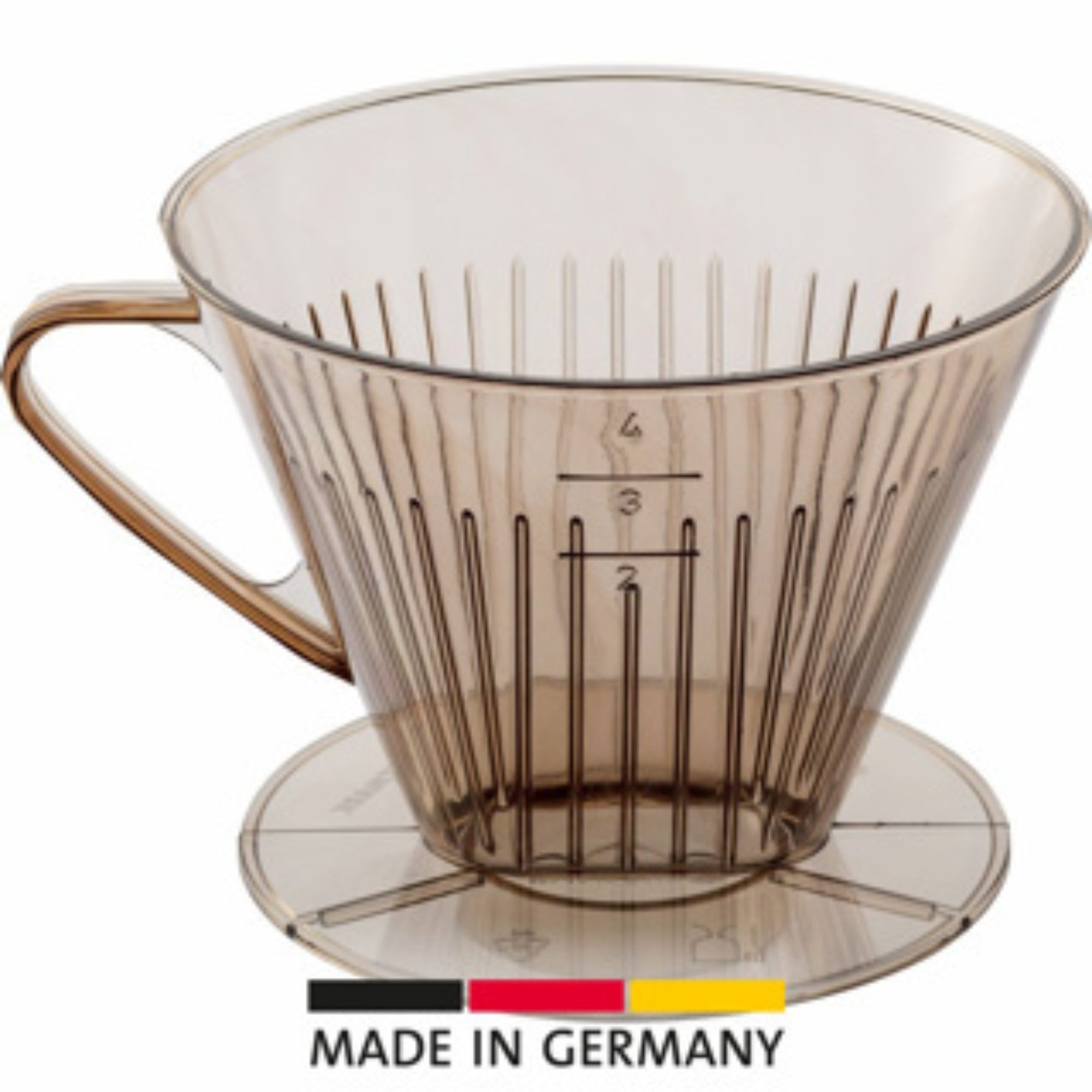 Permanentfilter Kaffeefilter klar - für 4 Tassen - Handfilter für Papierfilter Gr. 4