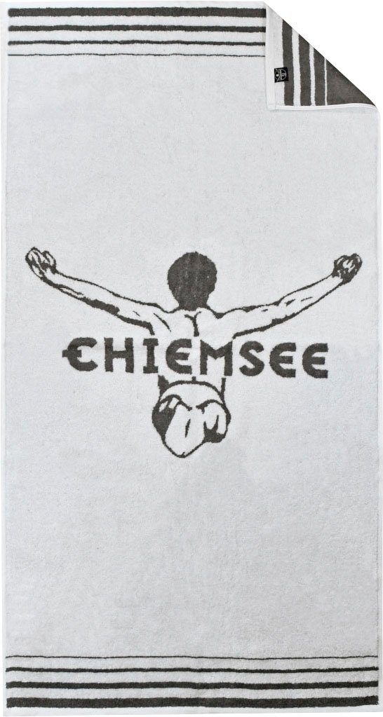 (2-St), Logo weiß-anthrazit Frottier Duschtücher Chiemsee Chiemsee Miami,