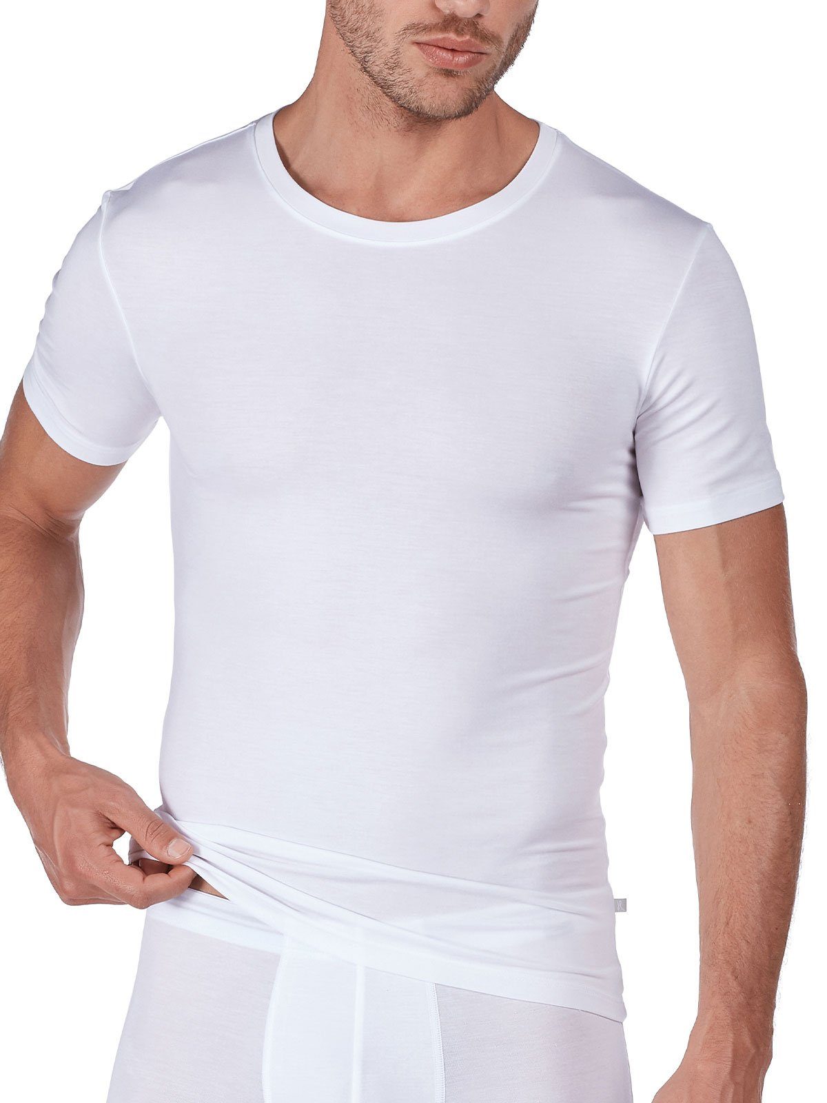 HUBER Unterziehshirt Herren Shirt kurzarm hautnah Soft Modal (Stück, 1-St) nachhaltig
