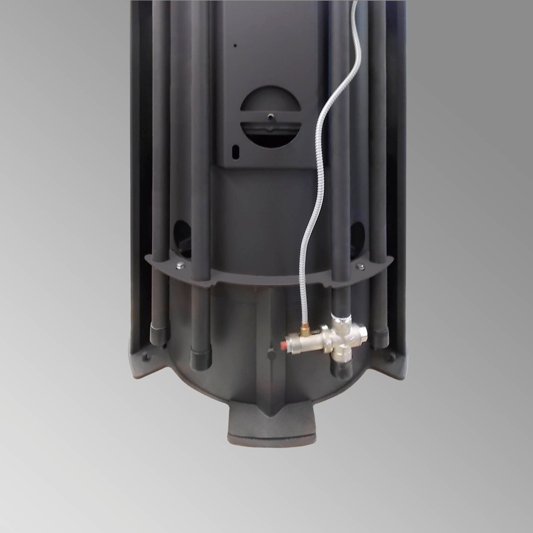 JUSTUS Kaminofen Faro Aqua 2.0 Stahl / Sandstein, 8,5 kW, Zeitbrand
