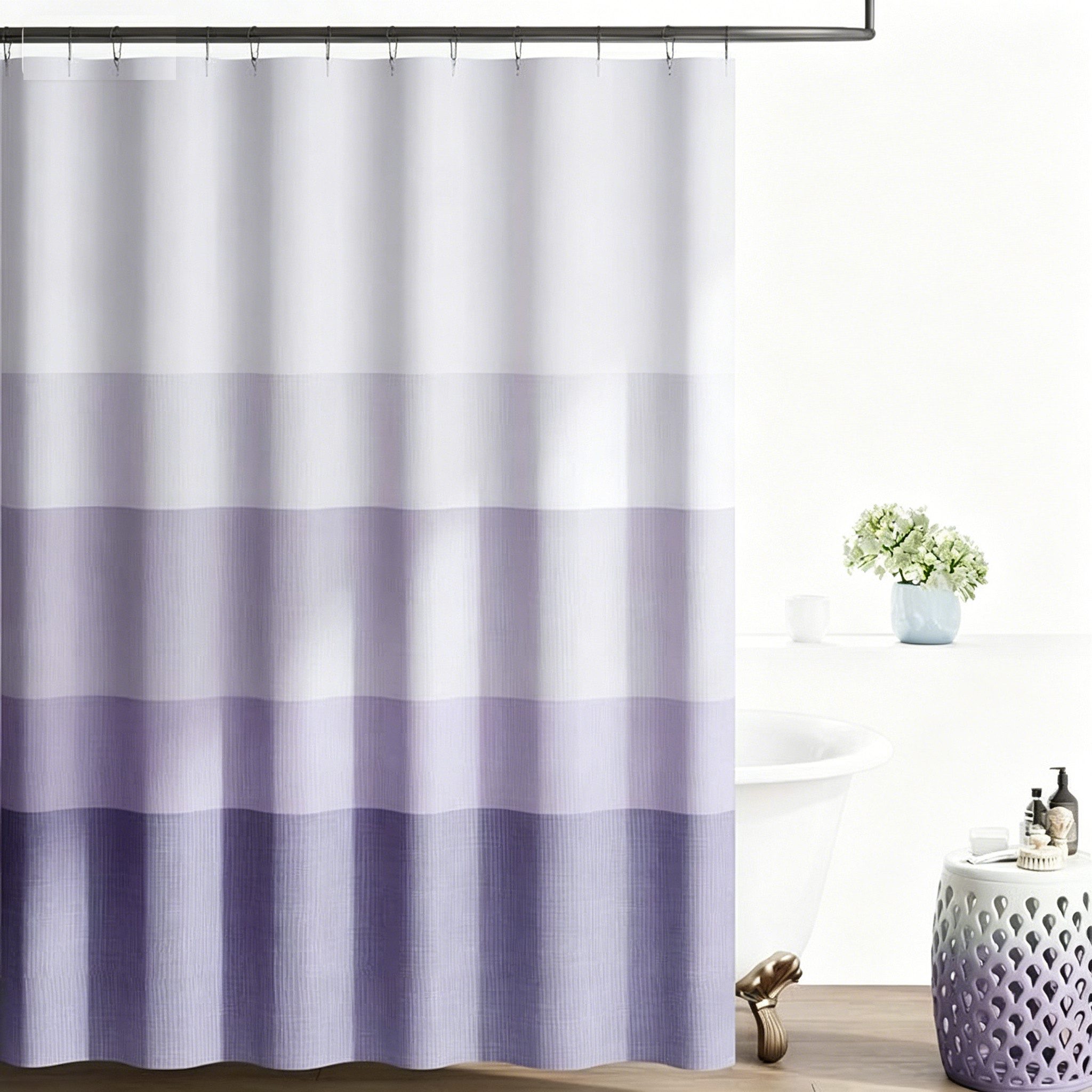 Agger Duschvorhang 180x180 cm Badewanne Waschbar Textil Shower Curtains