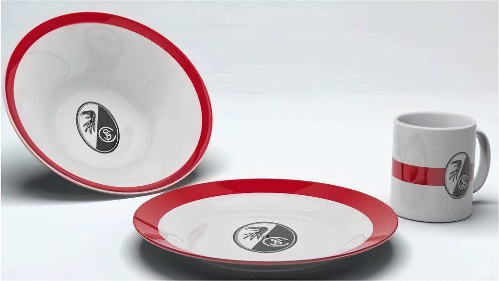 SC Freiburg Geschirr-Set Geschirr 3er-Set Wappen