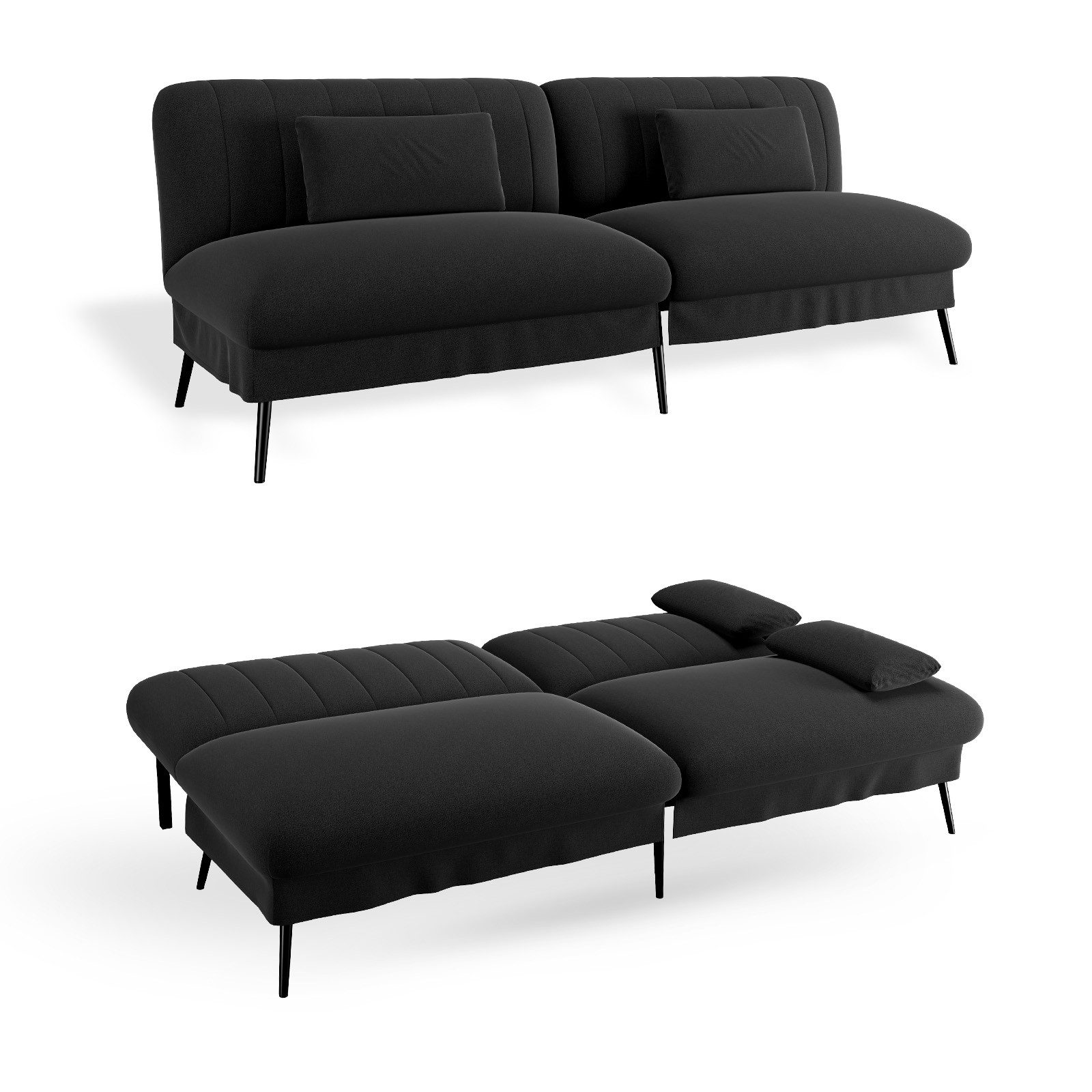 COMHOMA Schlafsofa Klappbares Schlafsofa 2-in-1 Couch, Multifunktionales Sofa, mit Großer Liegefläche, Platzsparendes Bettsofa
