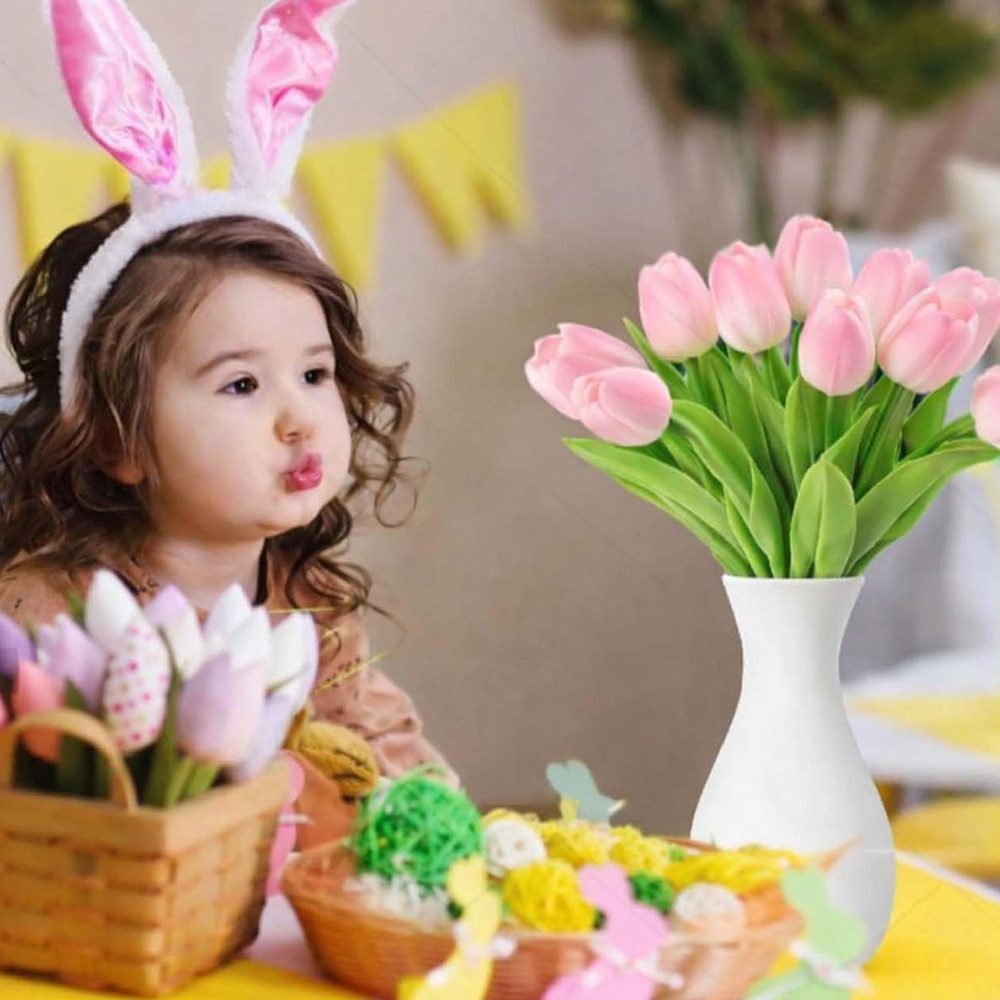 Kunstblumenstrauß 10 Stück Künstliche Tulpen, Gefälschte Tulpen, Arrangements, Minicloss, für Hochzeitsstrauß, Party, Geburtstag, Zuhause, Büro,DIY Dekor – Bild 3 von 5