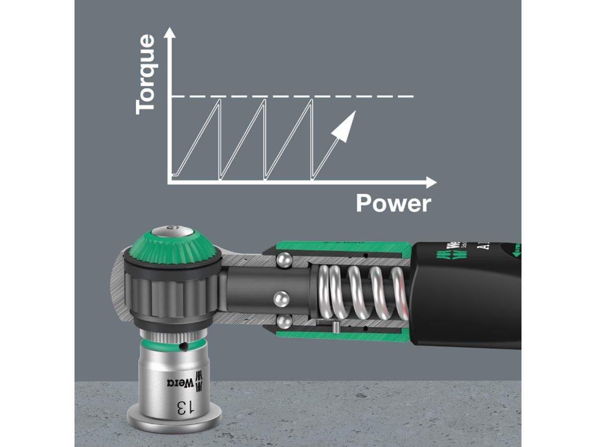 Wera Drehmomentschlüssel Safe-Torque, 1/4" Viekantantrieb, 2-12 Nm, Torque Lock Funktion, 5° Rückholwinkel