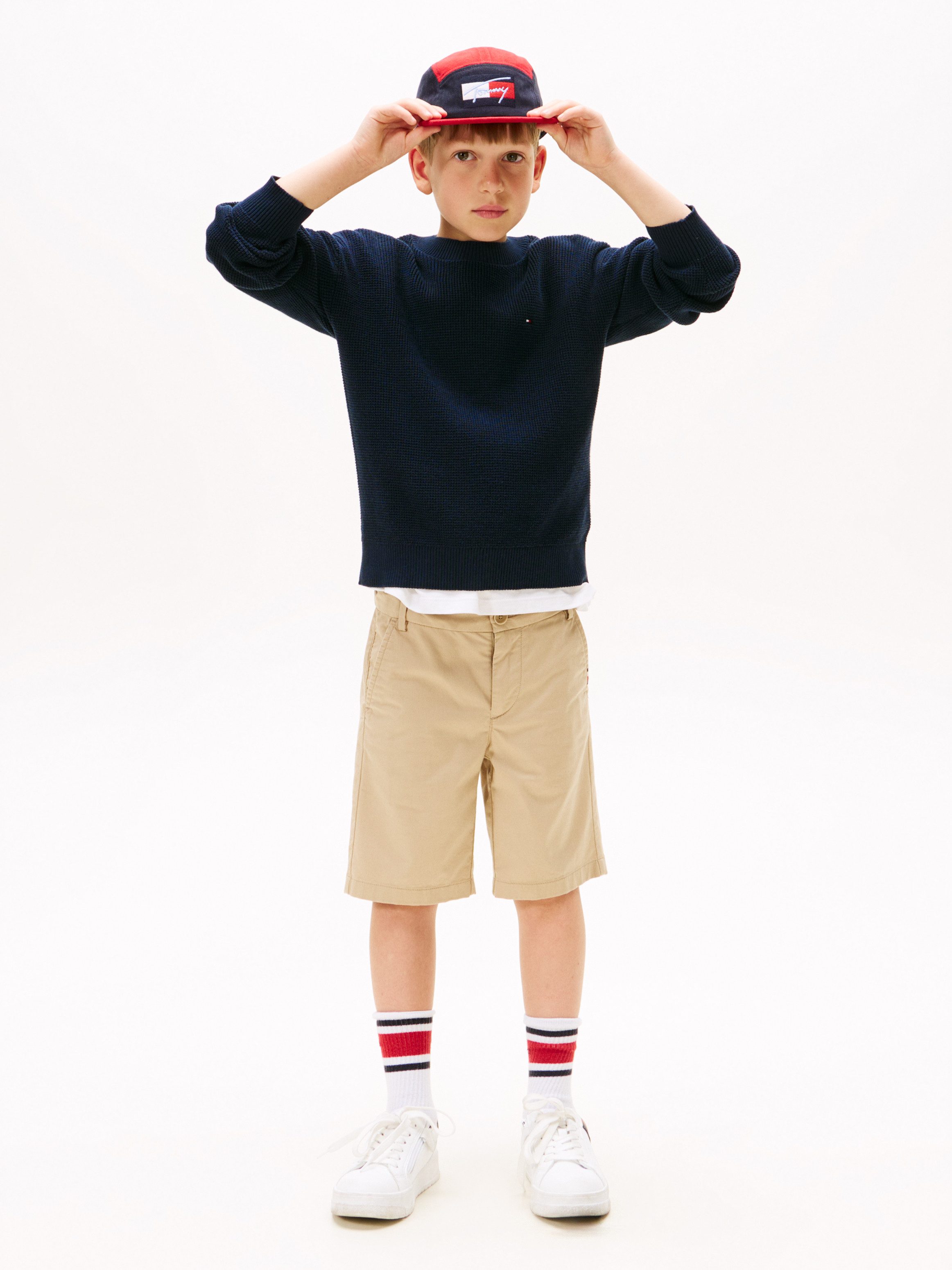 Tommy Hilfiger Rundhalspullover COTTON TEXTURE SWEATER günstig online kaufen