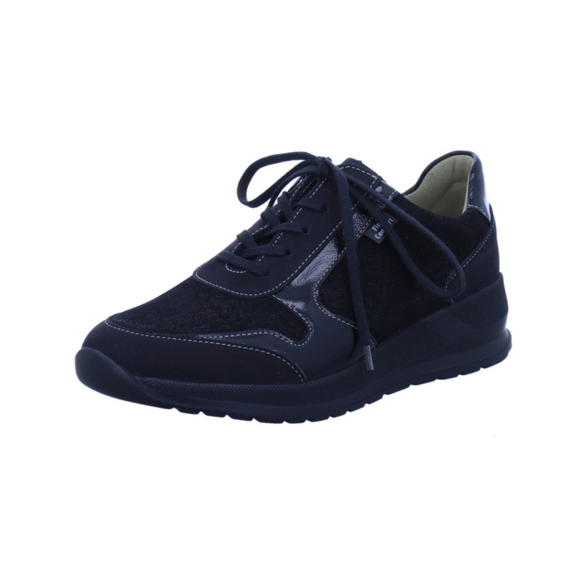 Freizeit Schnürer für Damen in schwarz Sneaker