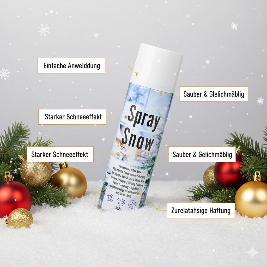 Montegoni Fensterdekoration Schneespray 300 ml – Künstlicher Schnee für Wei günstig online kaufen