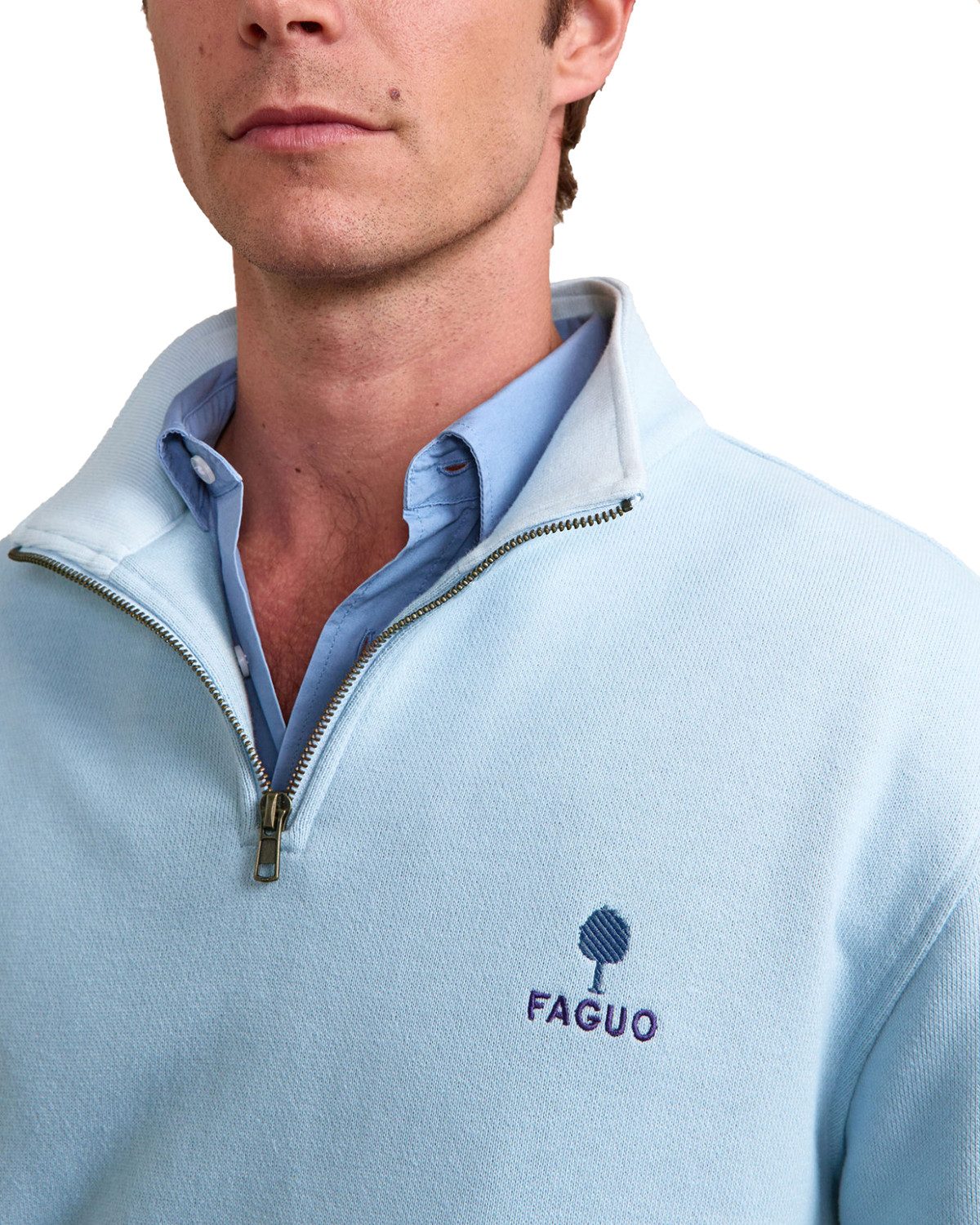 FAGUO Sweater Amboise (kein Set) Dicker Fleece-Stoff mit Frottee-Innenseite