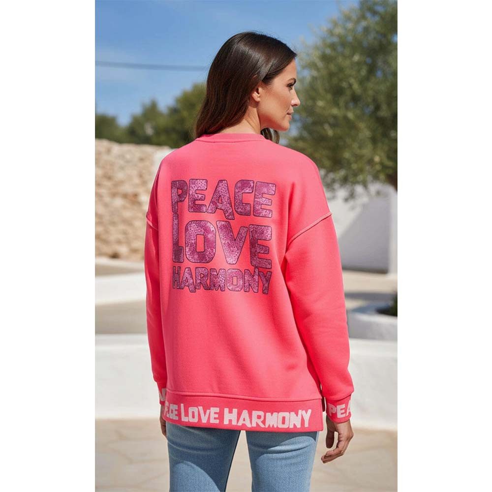 Miss Goodlife Sweatshirt Roundneck Peace Love Harmony MG13584 MG13585 mit S günstig online kaufen