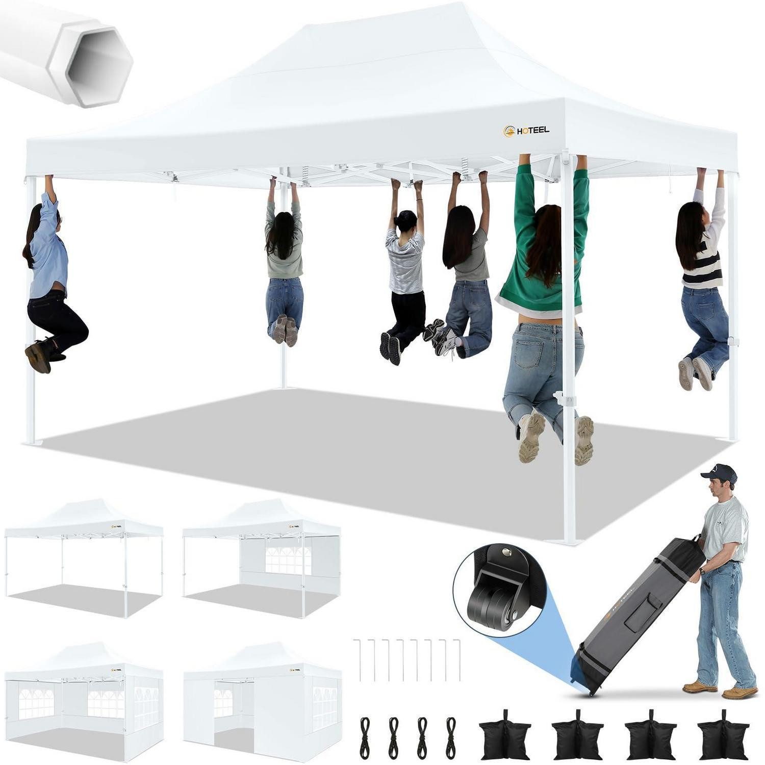 LuxusKollektion Faltpavillon Faltpavillon 3x4,5m Partyzelt Grau