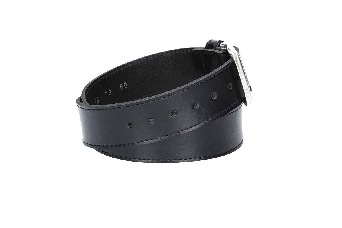 kiddybelts Ledergürtel Ledergürtel Kids 30mm abgenäht in Schwarz mit Dornschließe in Silber (KB16-790, 1-St) sehr weiches Vollrindleder – Bild 4 von 5