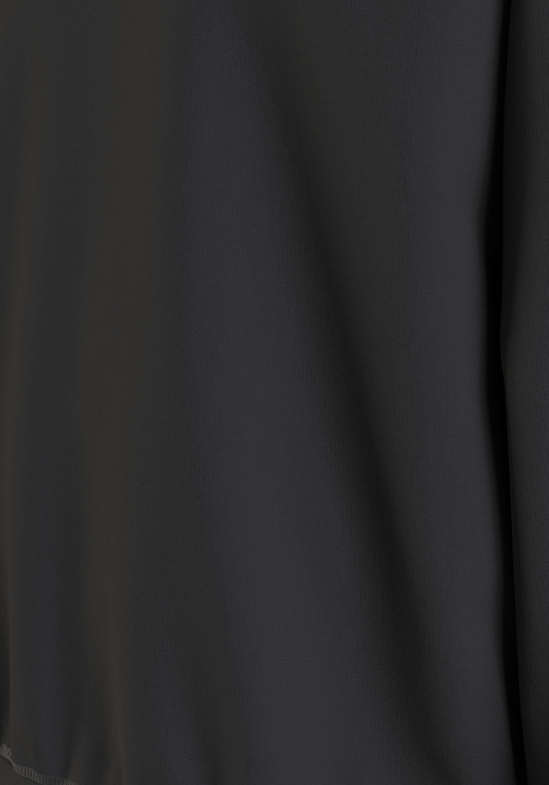 Tommy Hilfiger Sweatshirt mit CREWNECK HILFIGER ARCHED Black Rippbündchen