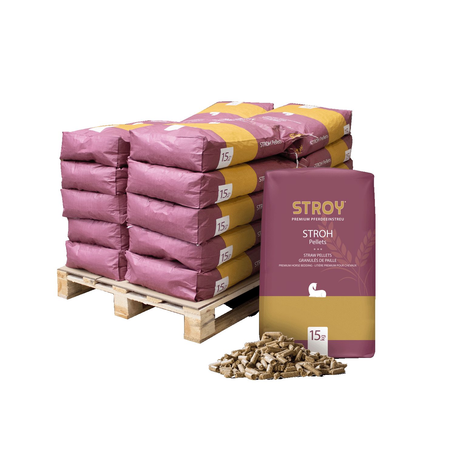 STROY Strohpellet-Einstreu Strohpellets (Palette, 20-tlg)