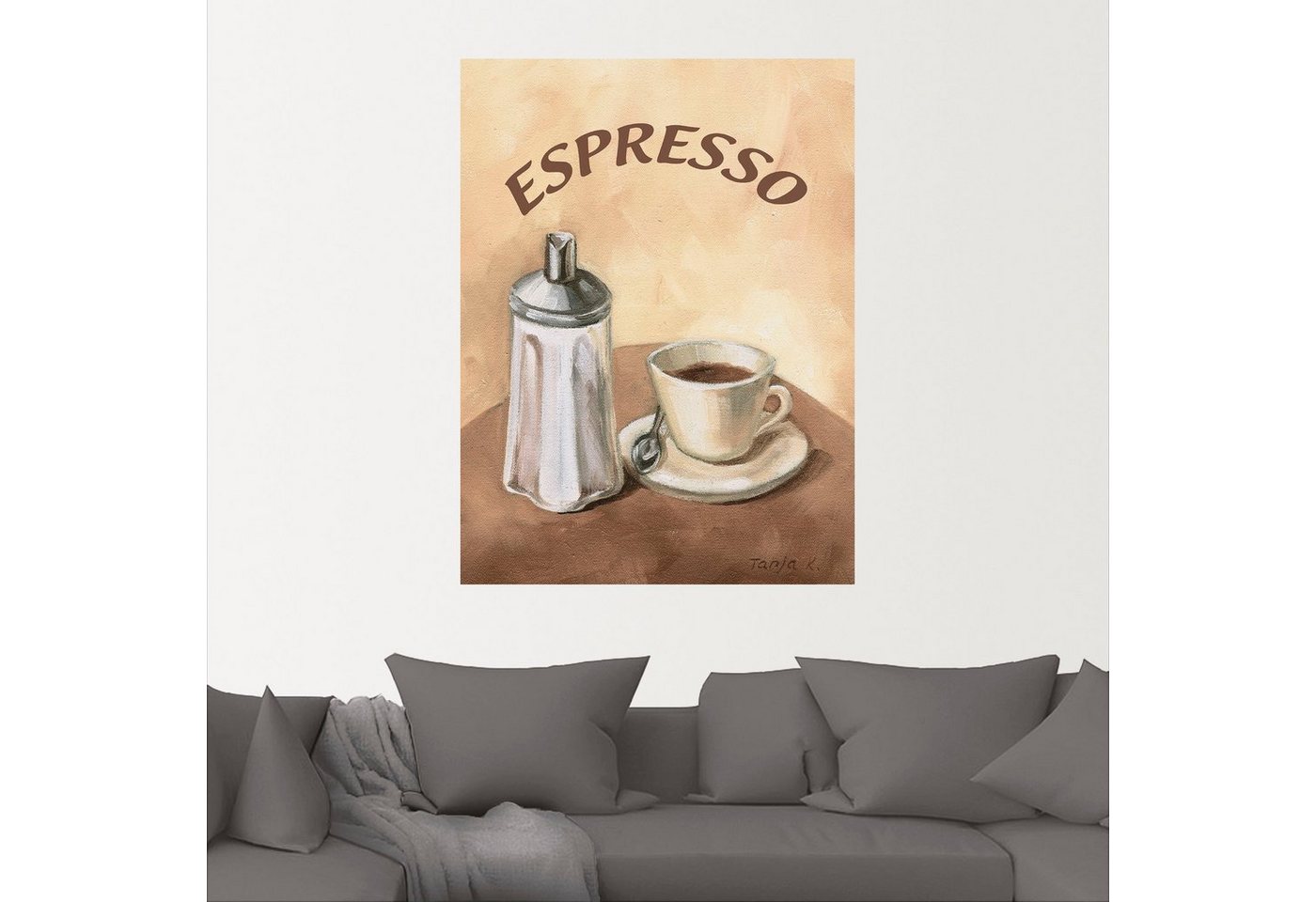 Artland Wandbild »Espresso II«, Getränke (1 Stück), in vielen Größen & Produktarten - Alubild / Outdoorbild für den Außenbereich, Leinwandbild, Poster, Wandaufkleber / Wandtattoo auch für Badezimmer geeignet-HomeTrends