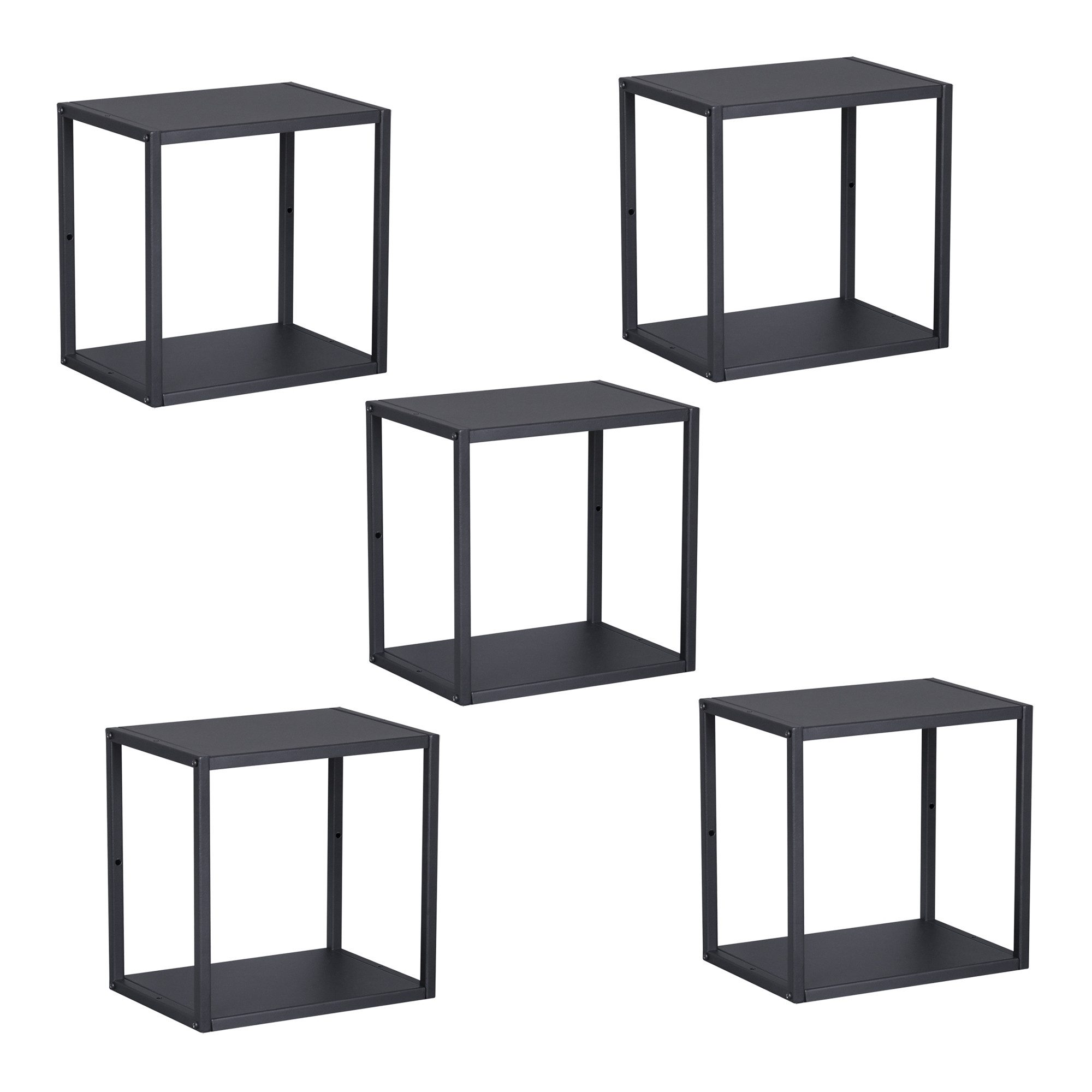 en.casa Wandregal, Set 5-tlg., »Nostened« quadratisch günstig online kaufen