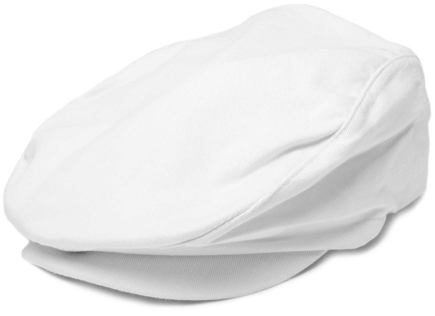 styleBREAKER Flat Cap (1-St) Cabrio Cap einfarbig Weiß