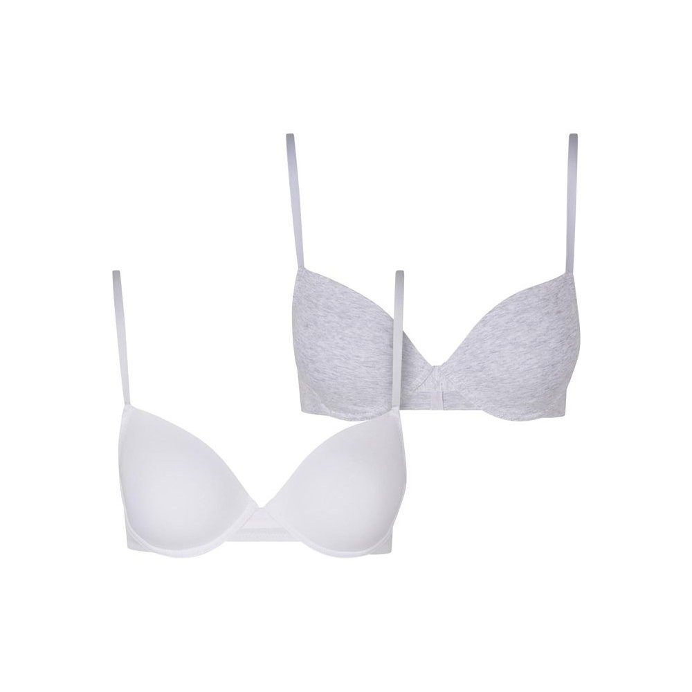 URBAN CLASSICS Bügel-BH Ladies Basic Cotton Bra 2-Pack