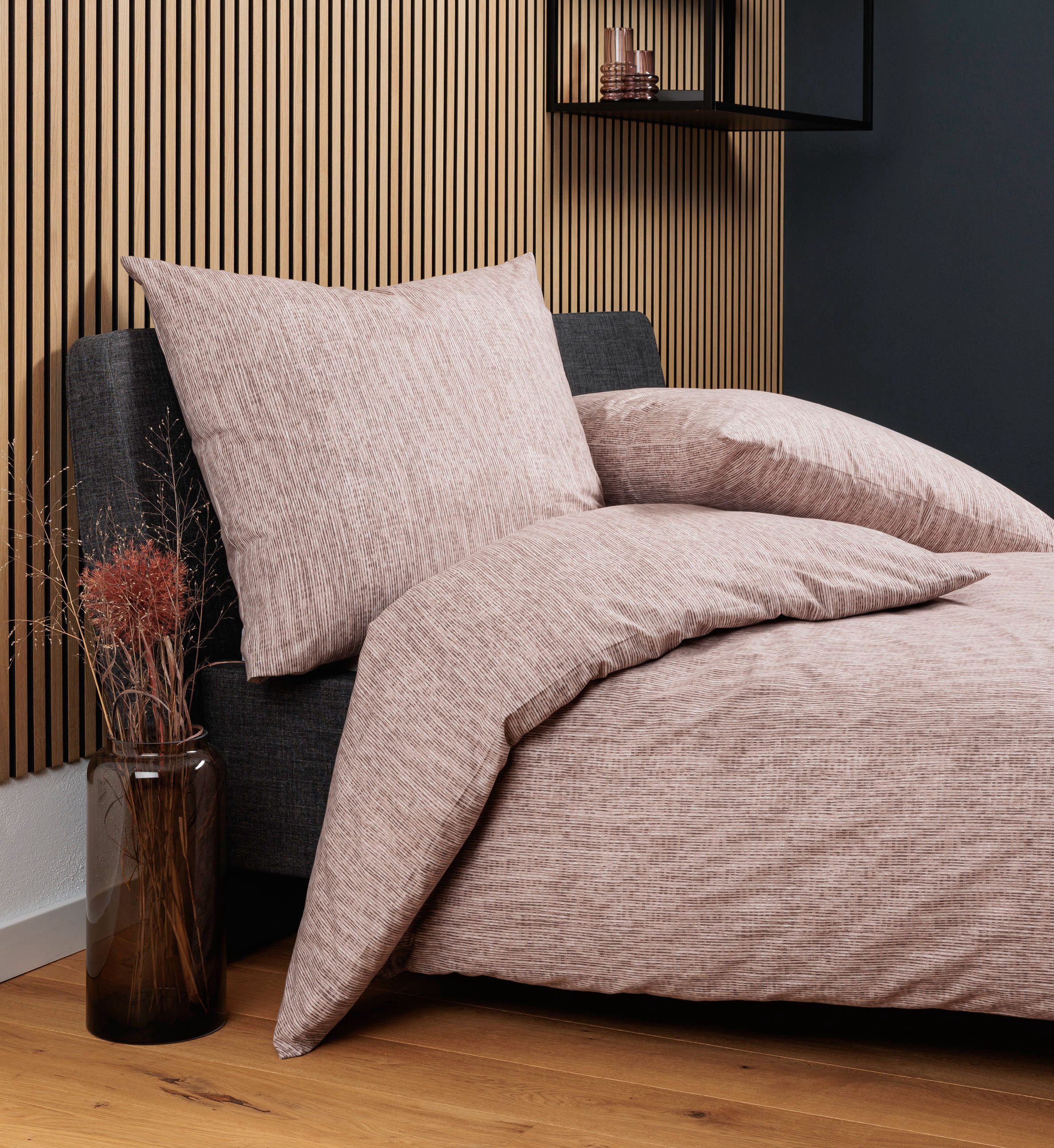 Janine Bettwäsche Soft-Cotton71000 0, Linon, mit Reissverschluss