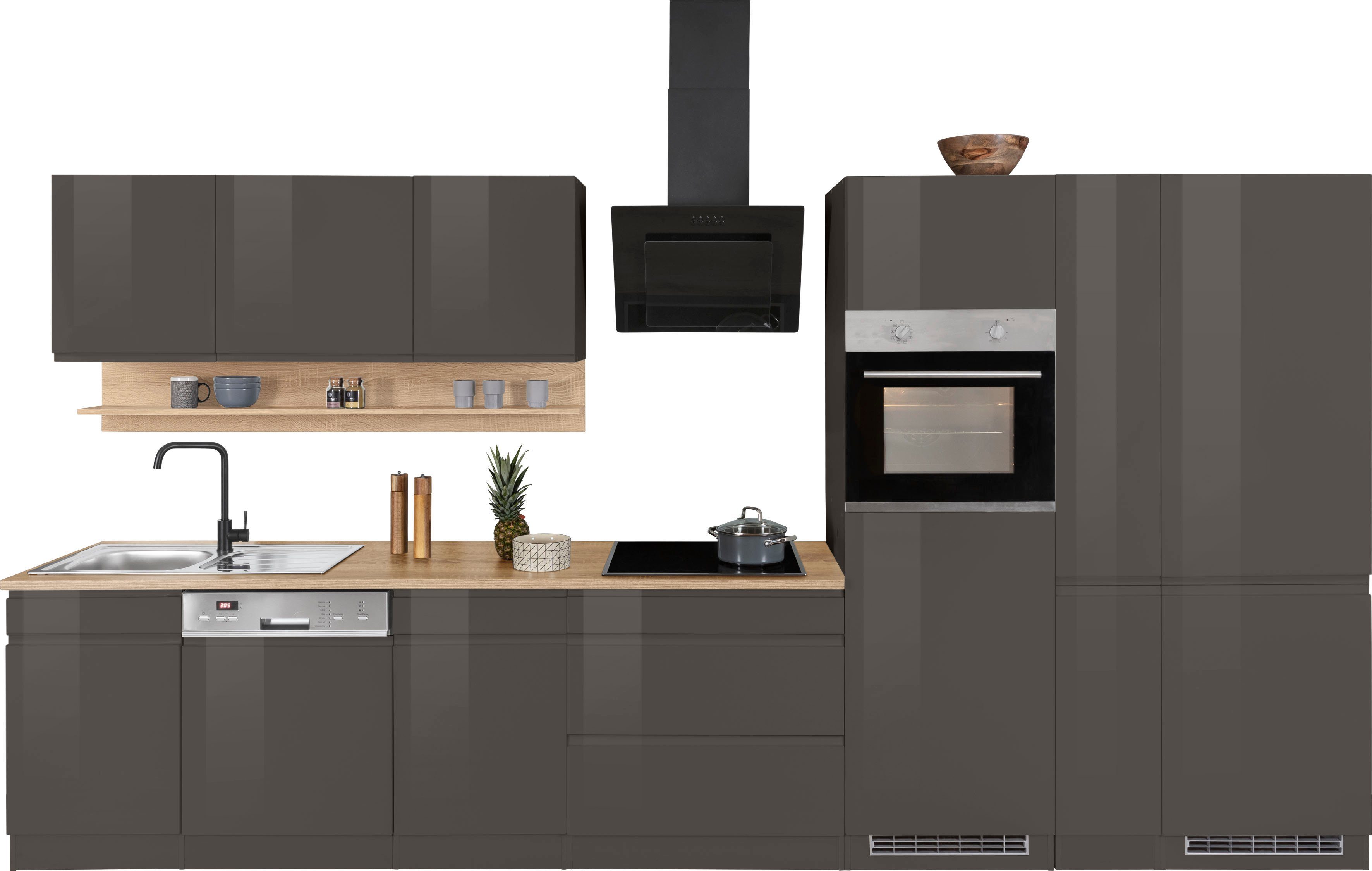 KOCHSTATION Küchenzeile KS-Virginia, Breite 390 cm, ohne E-Geräte. Reduzierter Preis € 2.409,99. Unverbindliche Preisempfehlung € 3.179,00