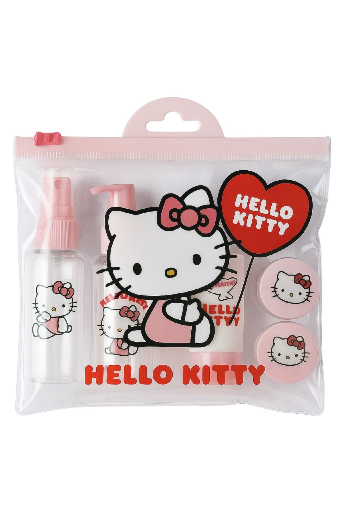Hello Kitty Kulturbeutel Reiseset Nachfüllbare Kosmetikflaschen im praktisc günstig online kaufen