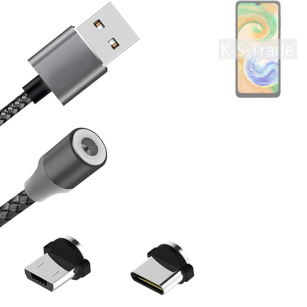 K-S-Trade für Samsung Galaxy A04s Smartphone-Kabel, Hochwertiges  Magnet-Lade-kabel Sync-Kabel Daten-Kabel mit