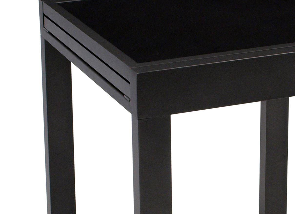 Glas ausziehbar 65x65cm, (1-St), Gartentisch schwarz 130cm, anthrazit, auf Aluminium TORINO DEGAMO