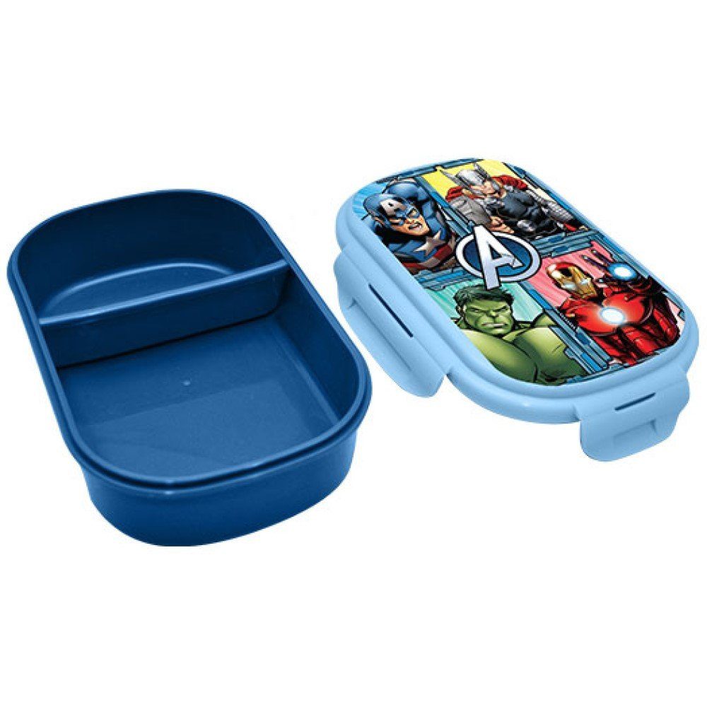 Brotdose Besteck Euroswan Marvel Kids Lunchbox Avengers Fächer mit zwei und