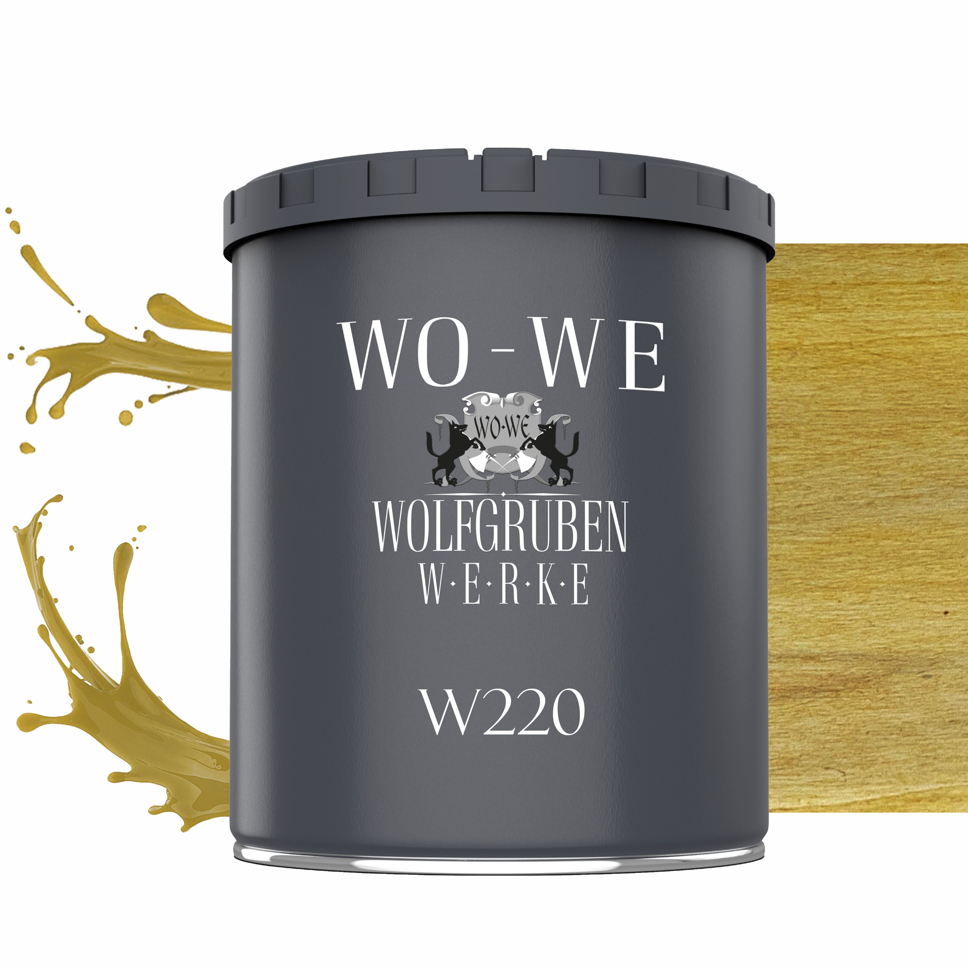 WO-WE Dickschichtlasur Holzschutzlasur 2in1 Holzlasur W220, 1-2,5L, Lösemittelfrei, UV-stabil Kiefer | Holzlasuren