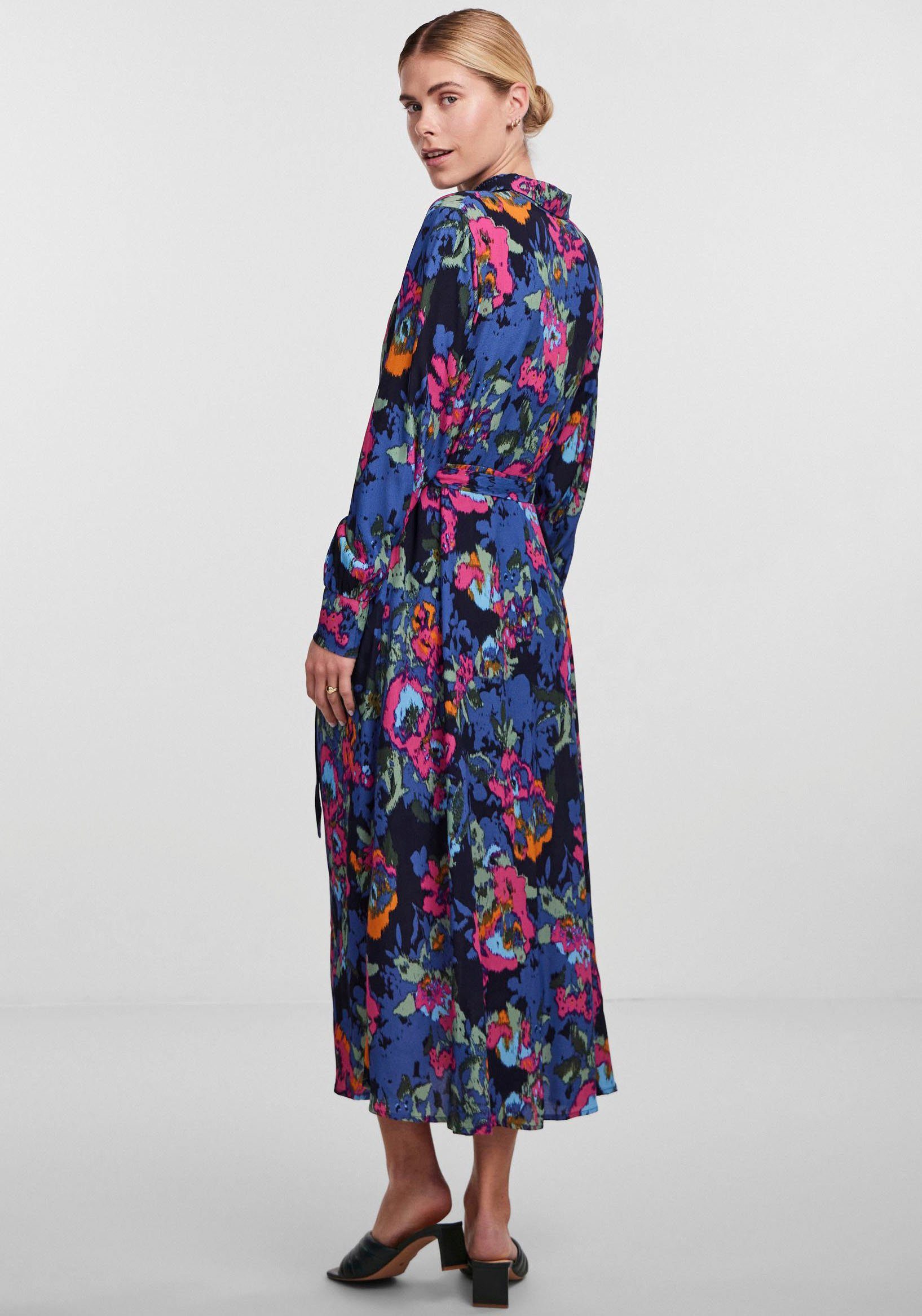 topiary aop NOOS Hemdblusenkleid S. LS SHIRT garden YASFIMA Y.A.S LONG DRESS