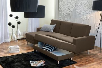 Max Winzer® Loungesofa Just Fashion Funktionssofa Flachgewebe sahara, 1 Stück, Made in Germany