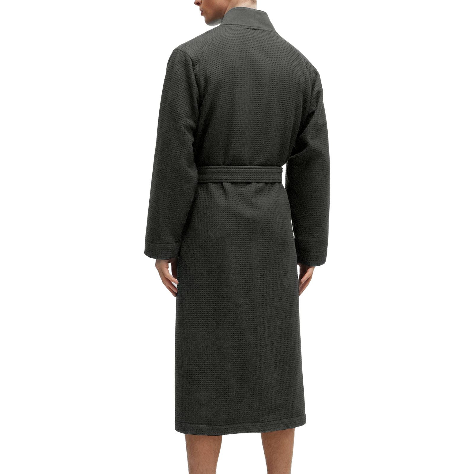 BOSS Kimono Waffle Kimono, lang, Baumwoll-Mix, mit Bindegürtel, Bindeversch günstig online kaufen