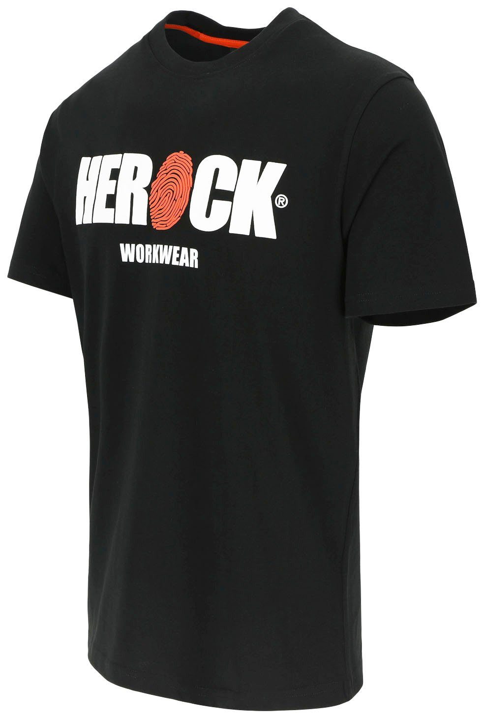 Baumwolle, mit Herock®-Aufdruck, Herock Tragegefühl angenehmes Rundhals, T-Shirt ENI schwarz