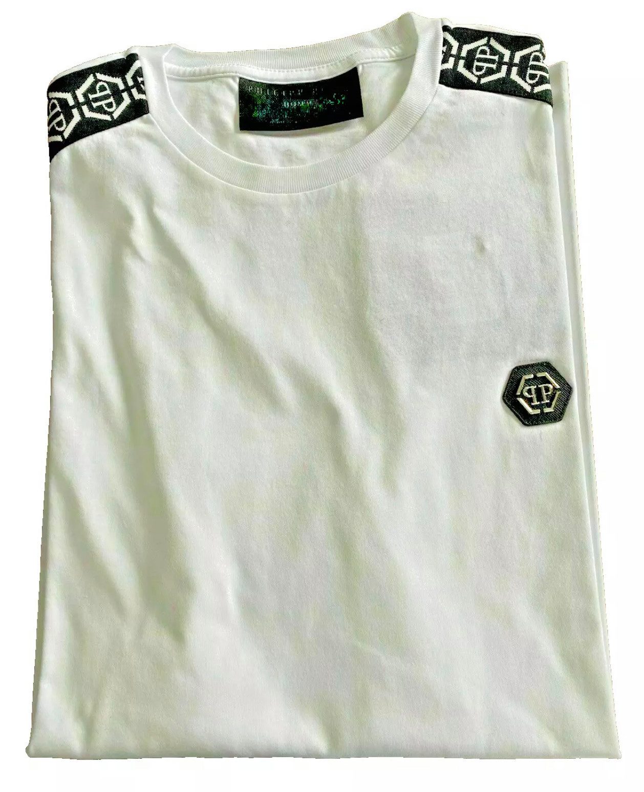 PHILIPP PLEIN Longsleeve Tape Logo Streifen Shirt