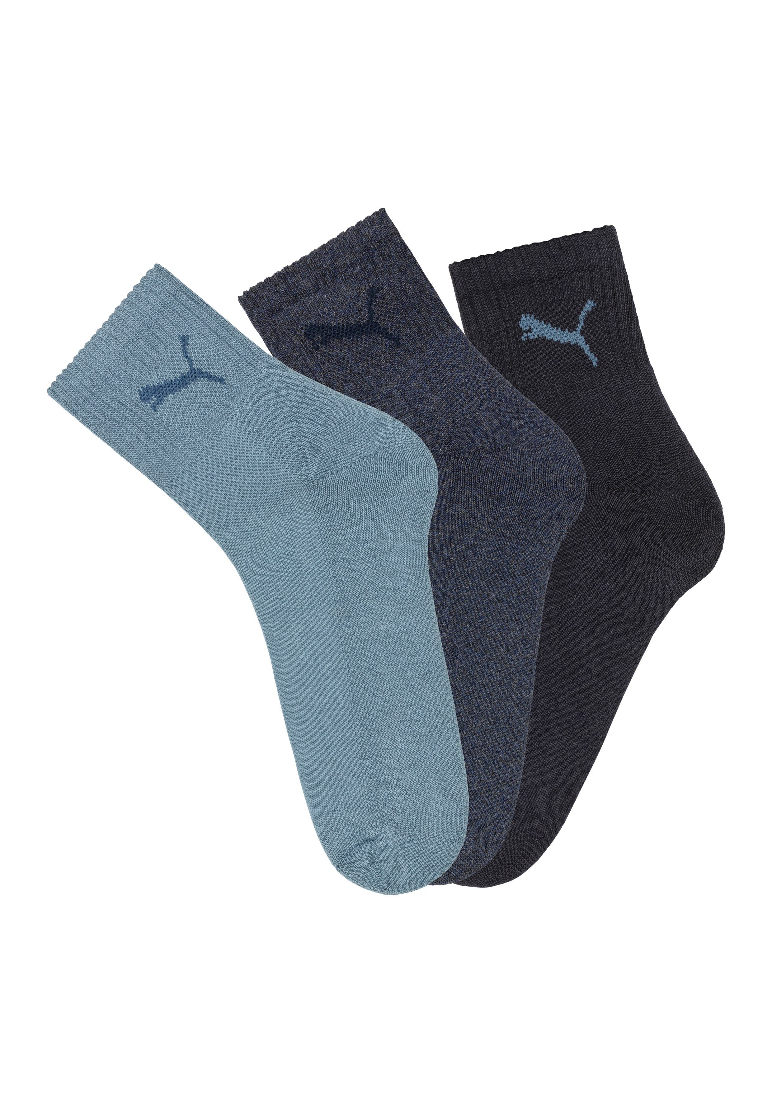PUMA Sportsocken short crew (3-Paar) gepolsterte Frottee-Sohle, atmungsakti günstig online kaufen