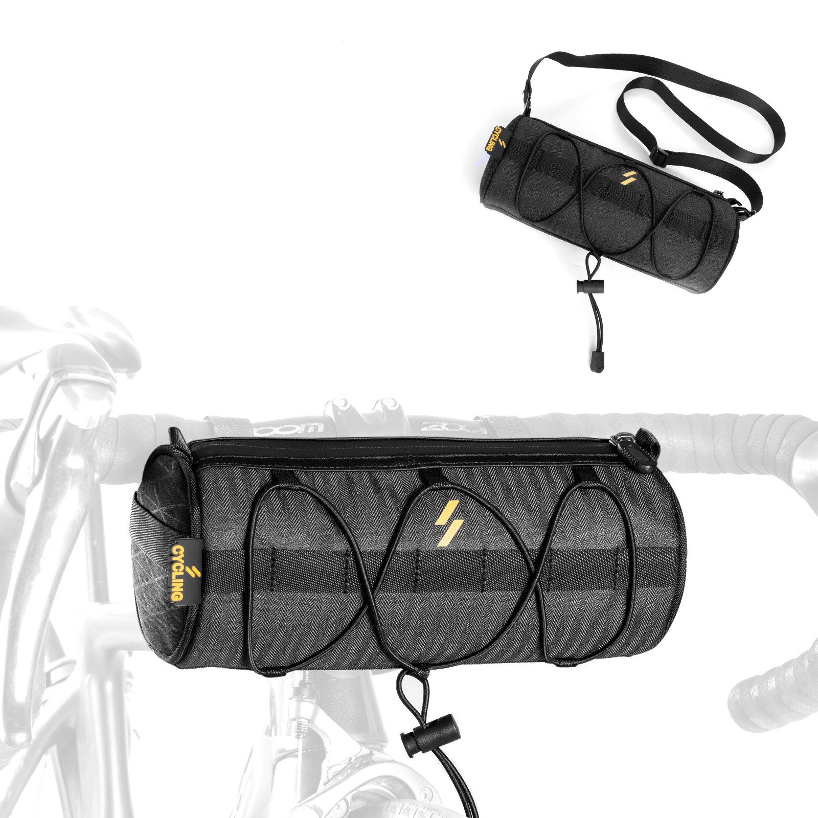 ROCKBROS Fahrradtasche Robuste mit Schultergurt & PP-Verstärkung Reißverschluss, 1L