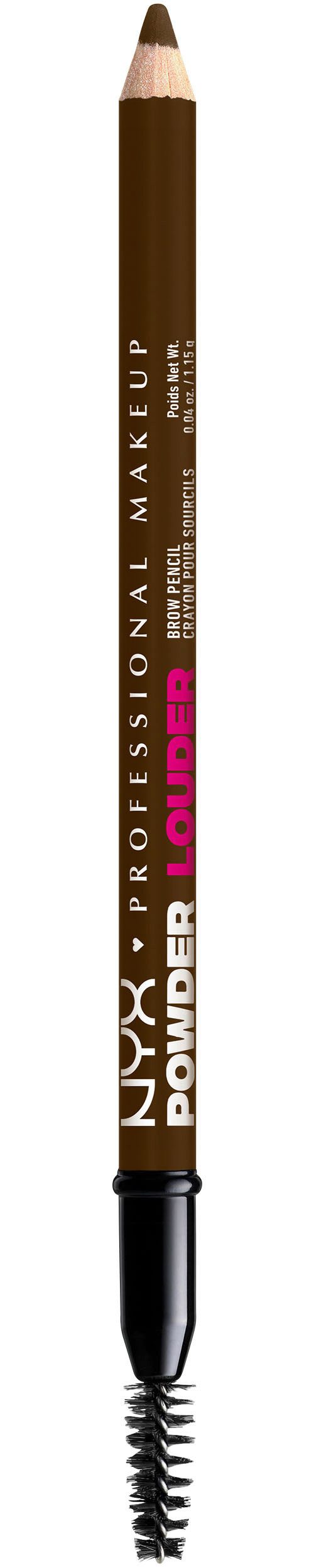 NYX PROFESSIONAL MAKEUP Augenbrauenpflege POWDER LOUDER BROW PENCIL, verleiht sowohl verdichtete als auch voller aussehende Augenbrauen