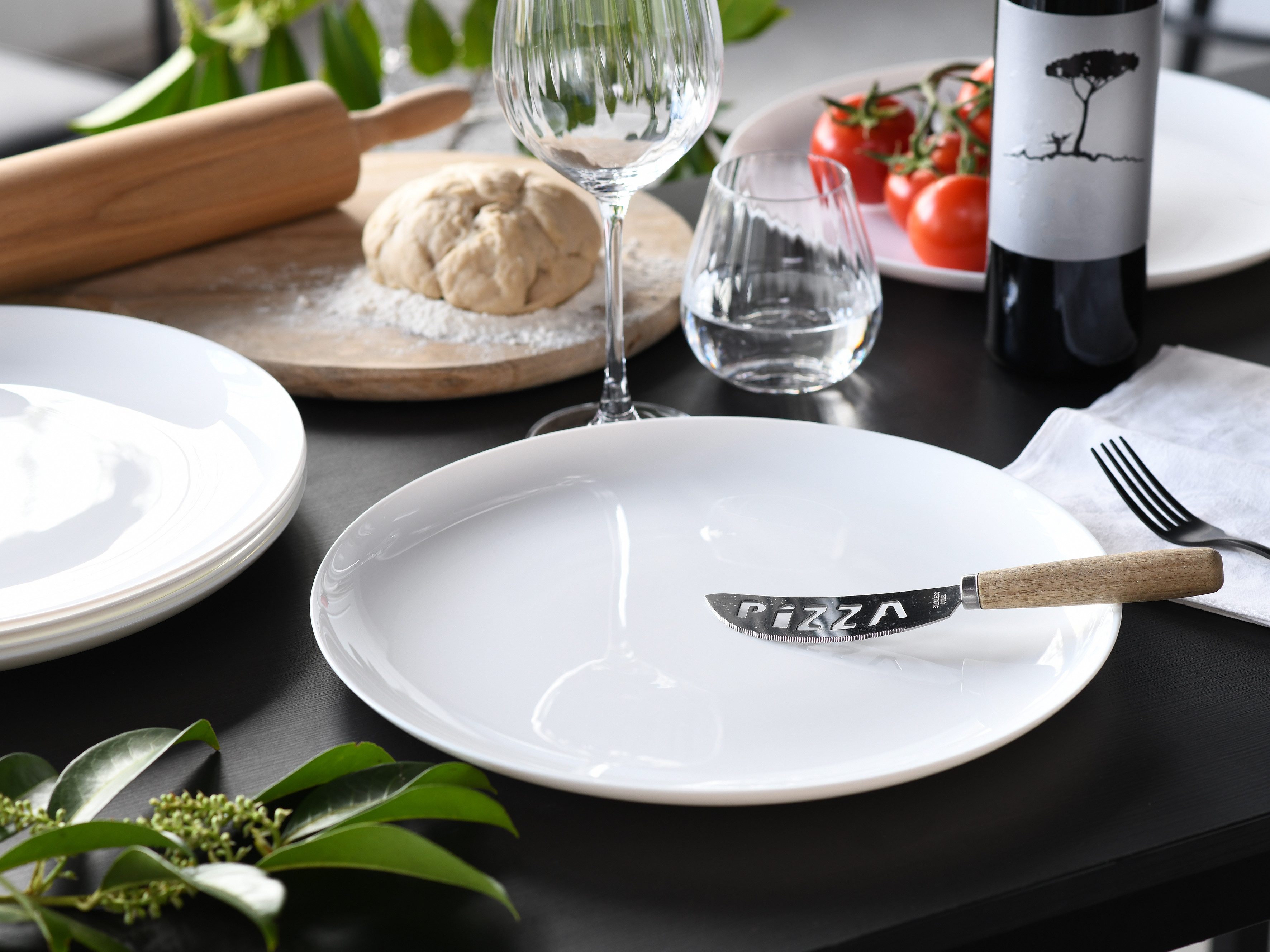 Luminarc Pizzateller Essteller, (6 St), Teller Set für 6 Personen, weiß, Glas