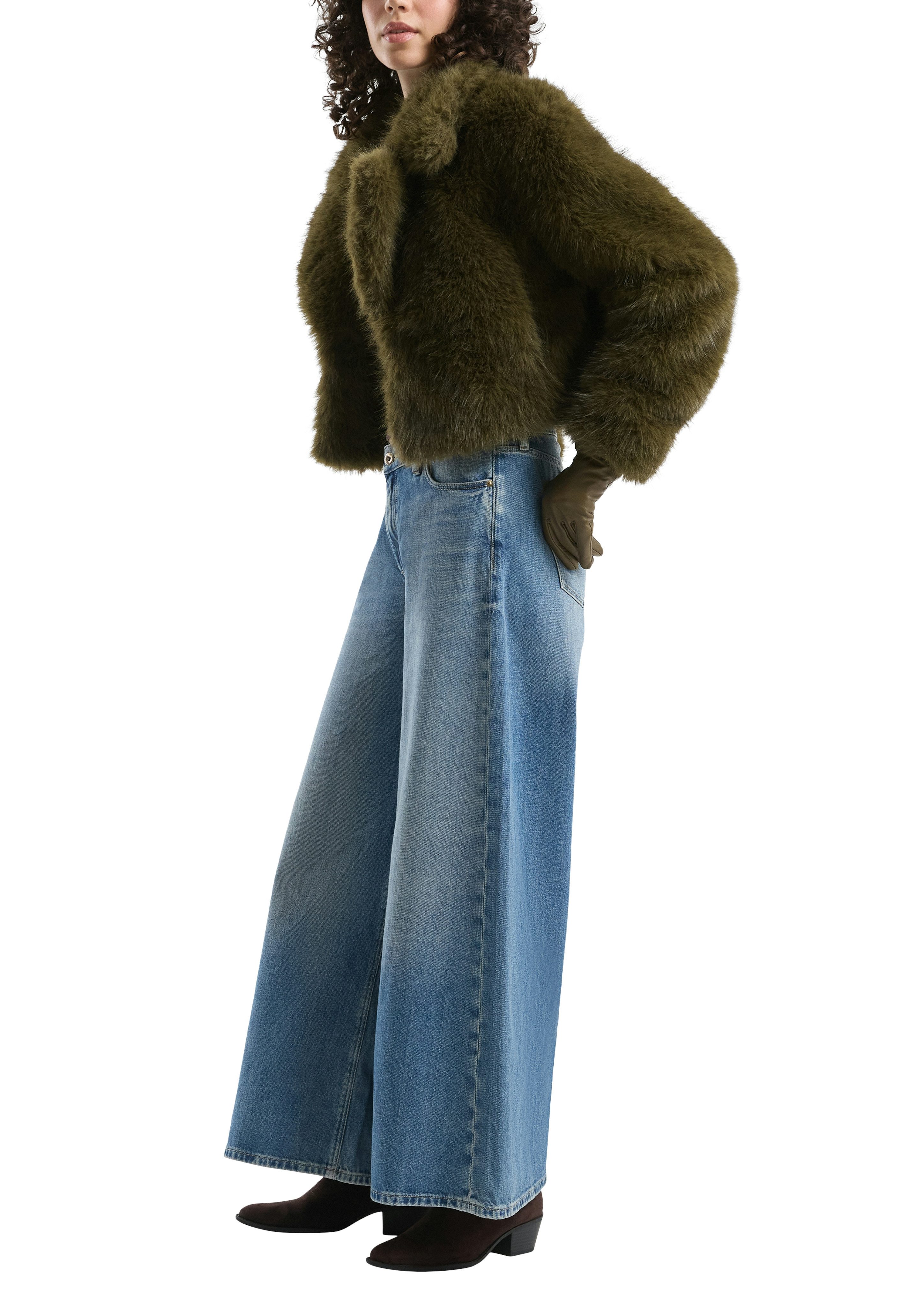 QS Jackenblazer in Felloptik