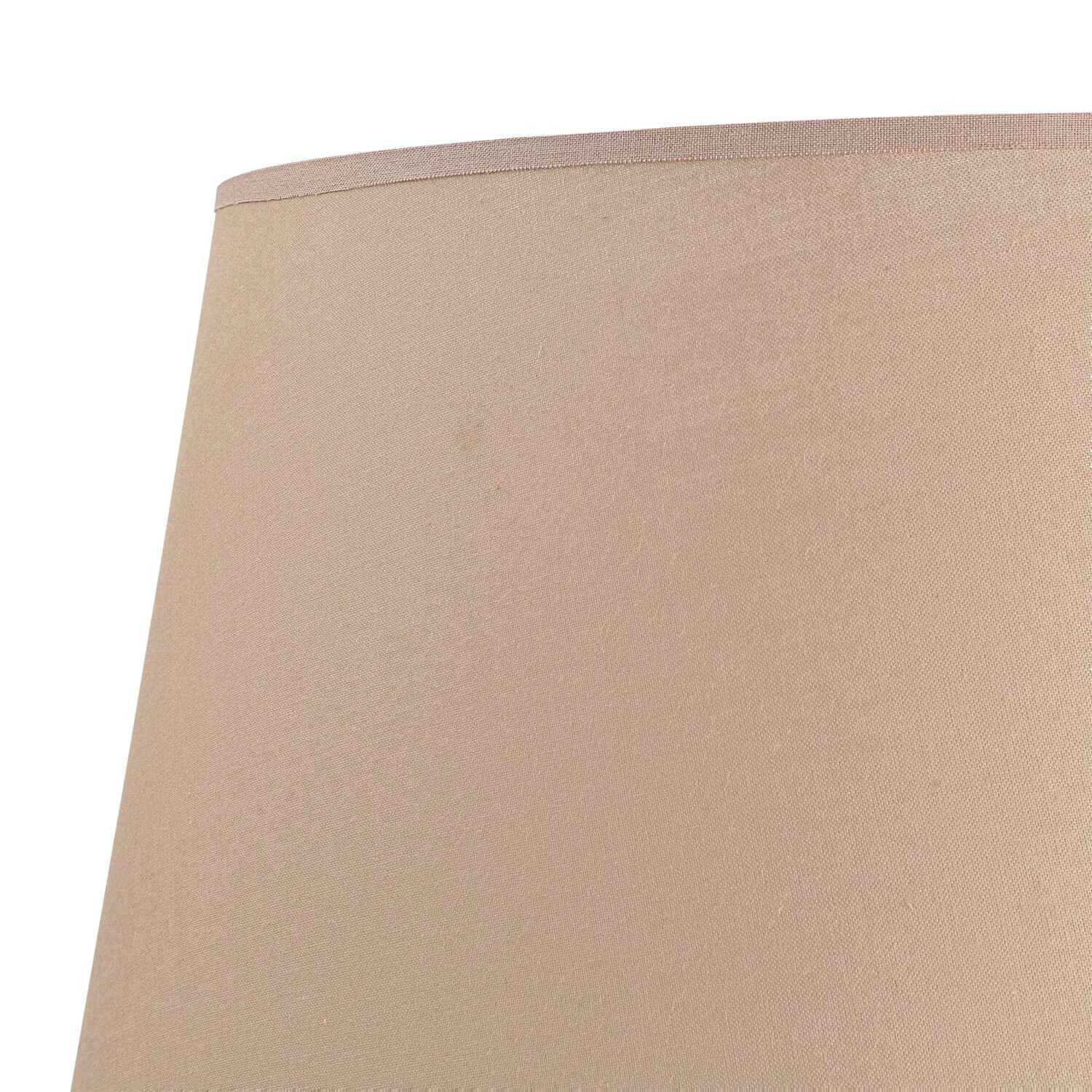 Licht-Erlebnisse Lampenschirm WILLOW, Stoffschirm Ø 38 cm konisch für Stehlampe E27 Beige