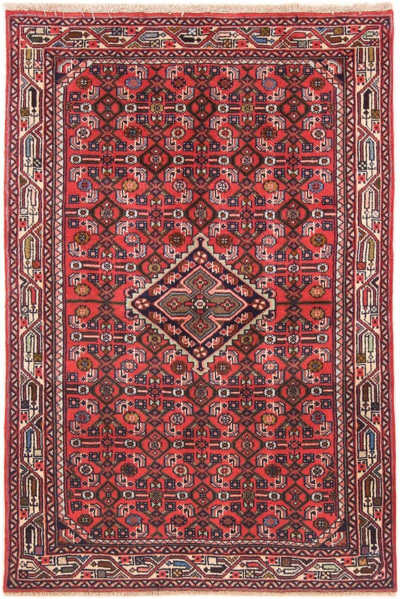 Orientteppich Hamadan 99x149 Handgeknüpfter Orientteppich / Perserteppich, Nain Trading, rechteckig, Höhe: 8 mm