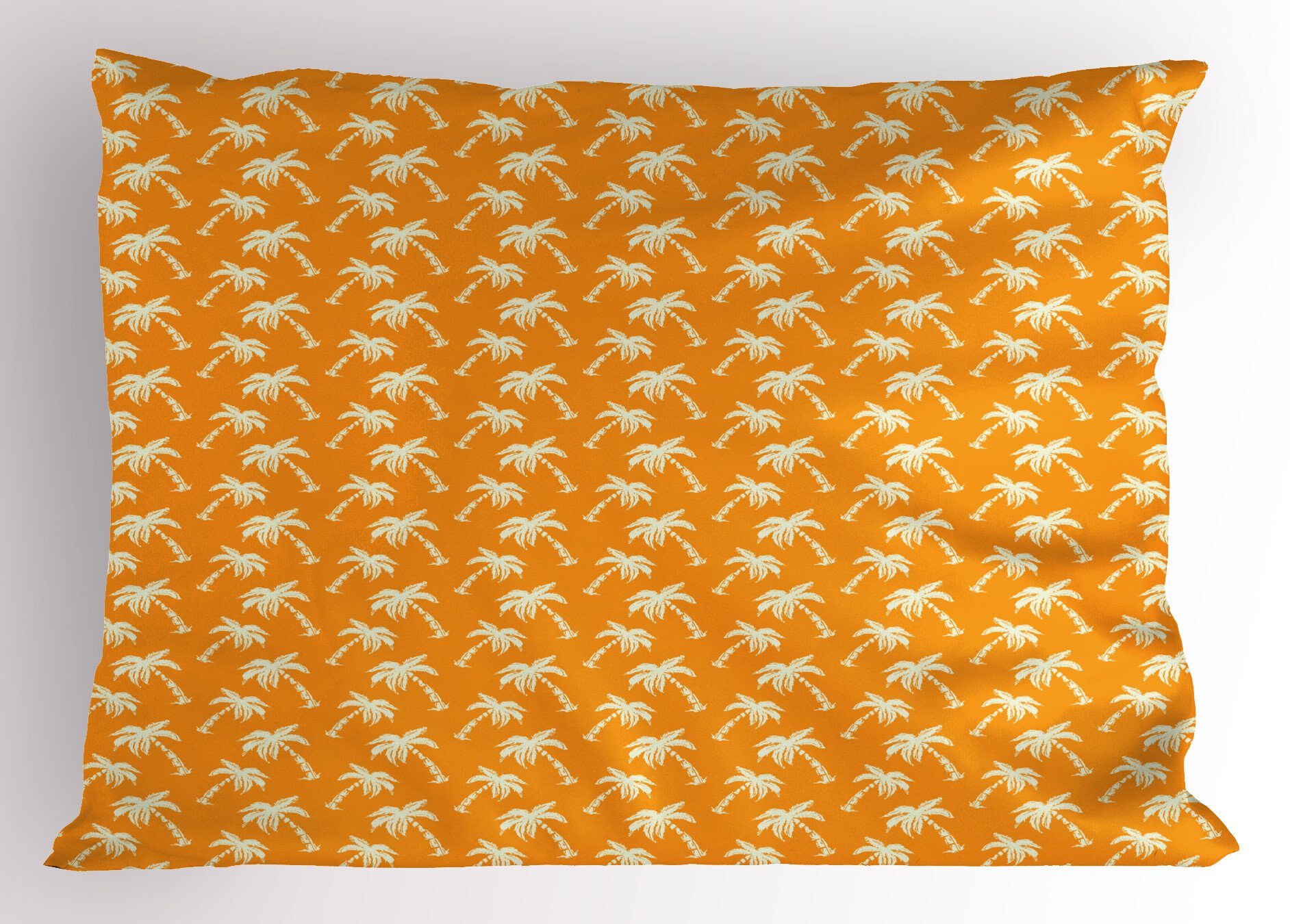 Gedruckter (1 Exotische Size Orange Palms Stück), Standard Vibe Kissenbezüge Abakuhaus King Sommer Kissenbezug, Dekorativer
