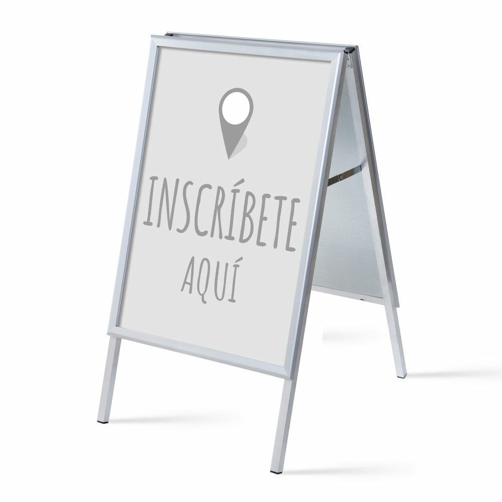 Standregal A1 - Komplett-Set - Inscríbete Aquí Spanisch - Grau/Schwarz
