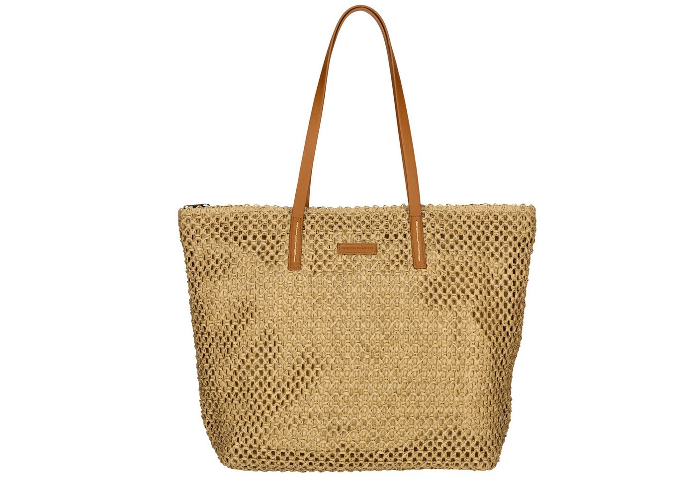 Enrico Benetti Strandtasche Badetasche mit Reißverschluss Damen Herren (Shopper, groß), in schöner Bastoptik