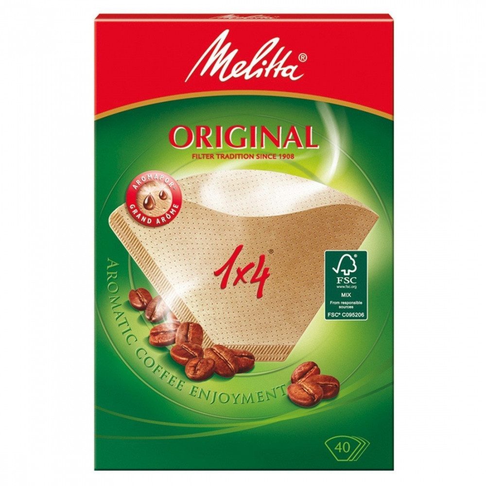 Melitta Papierfilter Melitta Filtertüten 1x4/40 naturbraun Kaffeefilter
