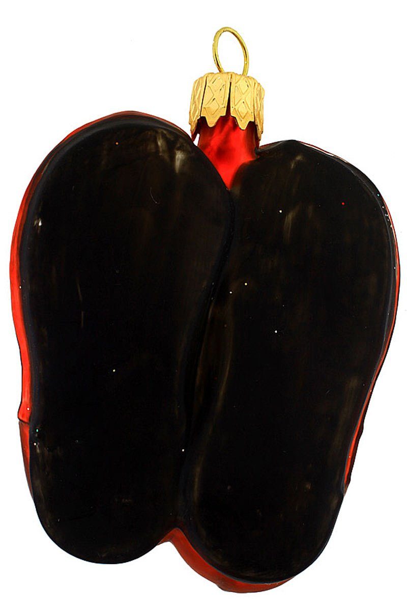 Hamburger Weihnachtskontor Christbaumschmuck Schuhpaar, Dekohänger - mundgeblasen - handdekoriert