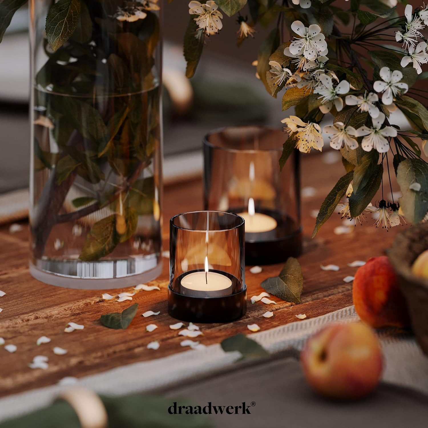 draadwerk® Teelichthalter Kerzenhalter, 4er Set Tischdeko Windlichter, Teelichtgläser (4 St)