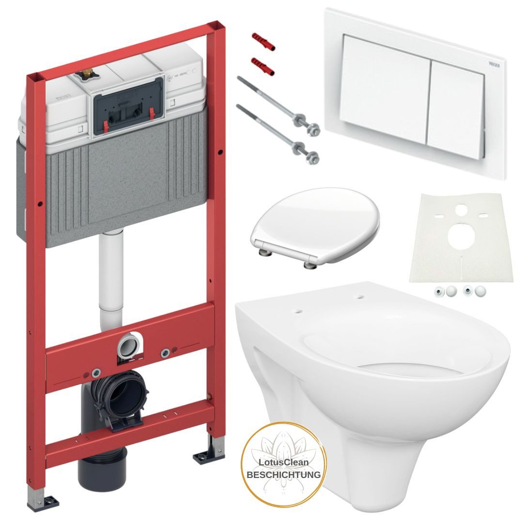 Vorwandelement WC TECE Spülkasten WC inkl. Sitz Betätigungsplatte