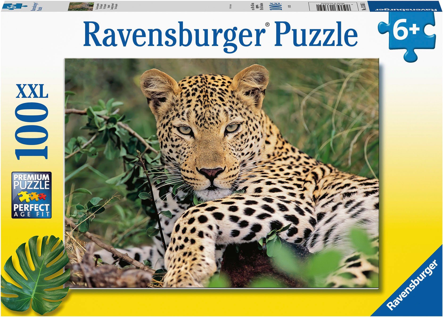 Ravensburger Puzzle Vio die Leopardin, 100 Puzzleteile, Made in Germany; FSC®- schützt Wald - weltweit